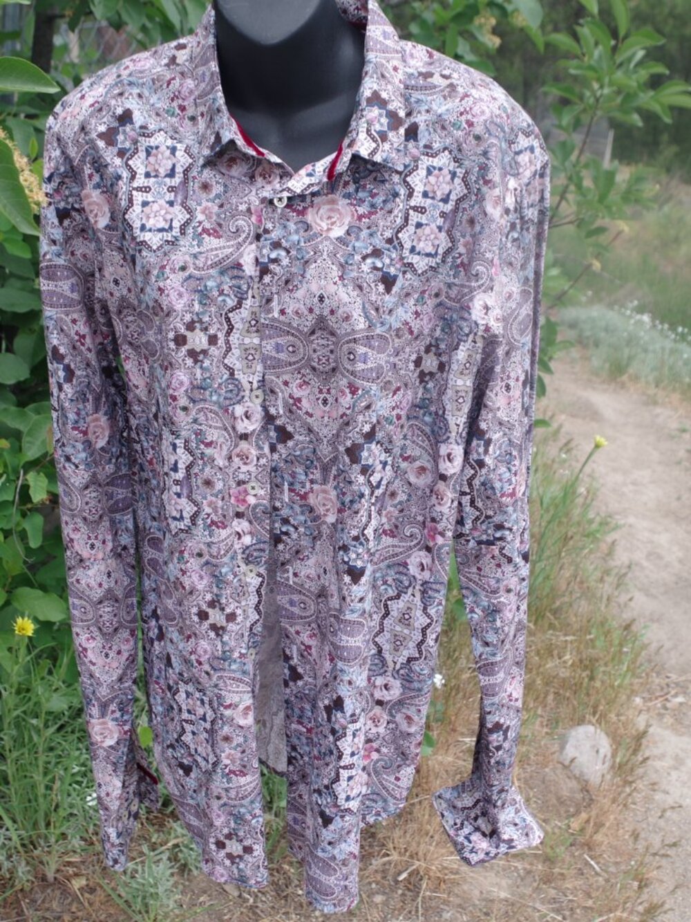Le Simons Men's Paisley Patterened Shirt Made In Turkey